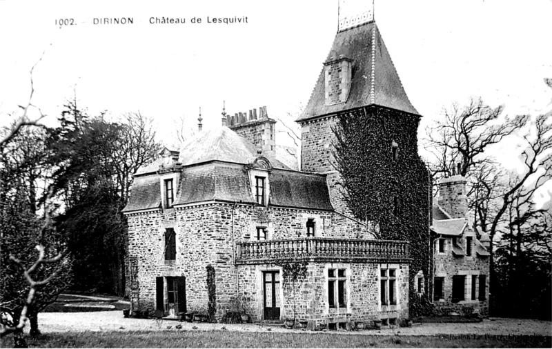 Ville de Dirinon (Bretagne) : chteau de Lesquivit.