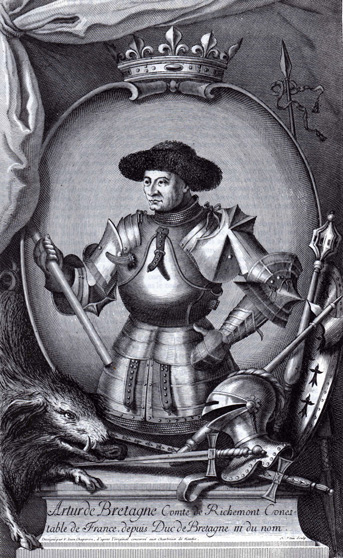 Duc de Bretagne Arthur III, comte de Richemont et pouse de Catherine de Luxembourg