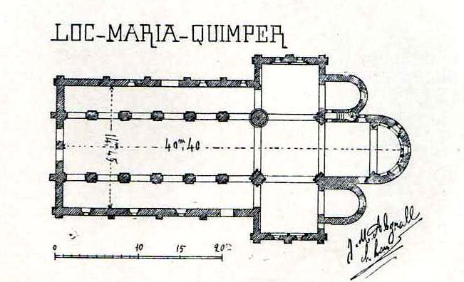 Plan de l'glise de Locmaria - Quimper