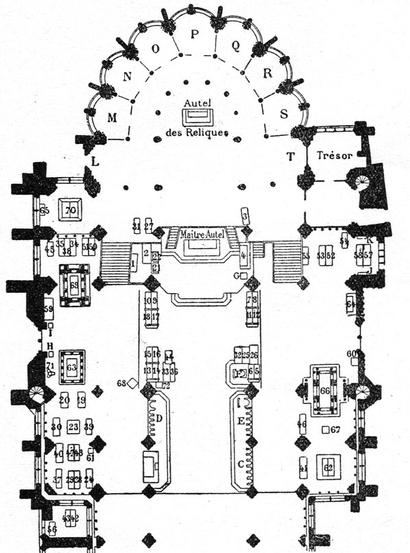 Plan de la basilique Saint-Denis  Paris