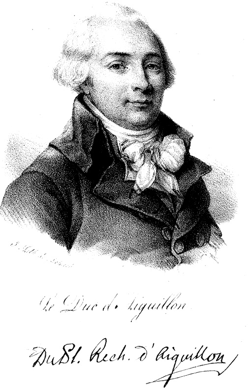 Emmanuel-Armand de Vignerot du Plessis-Richelieu, duc d'Aiguillon.