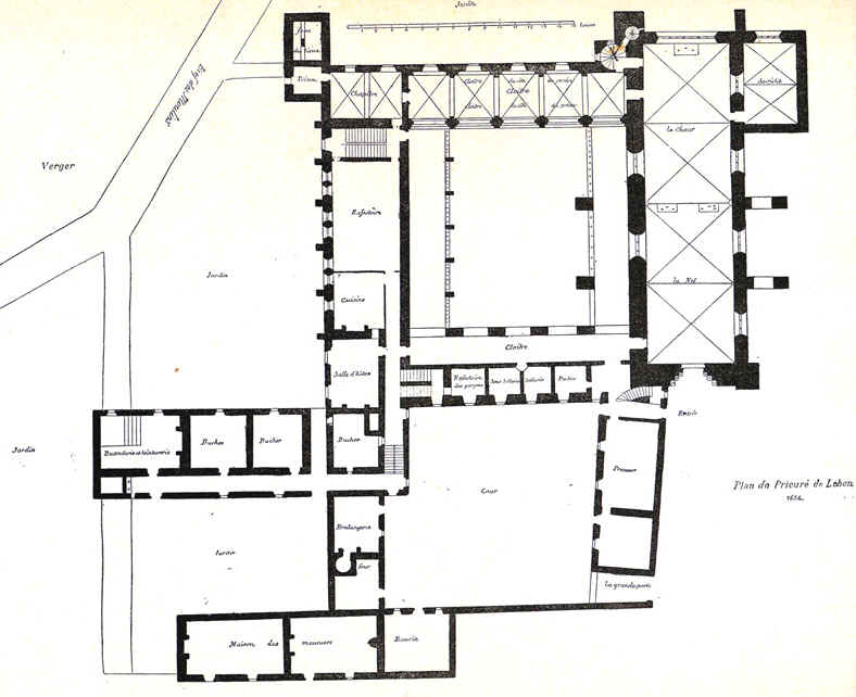 Plan du Prieur de Lhon (1654)