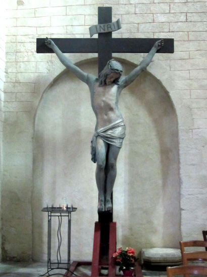 Abbaye saint-Sauveur de Redon (Bretagne) : le Christ de Julien Dubois (1852).