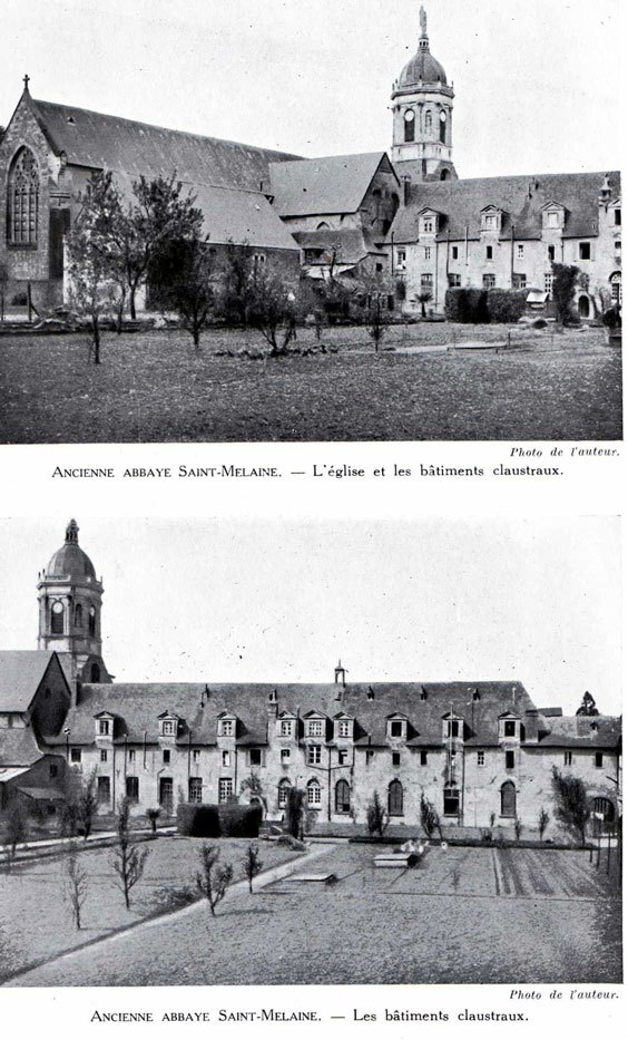 Rennes : abbaye Saint-Melaine, année 1928