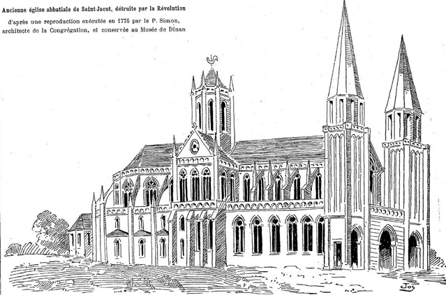 Eglise abbatiale de Saint-Jacut-de-la-Mer (Bretagne) avant la Révolution