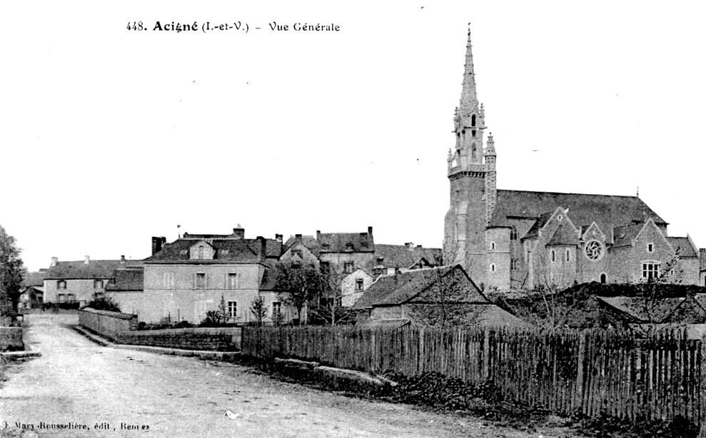 Ville d'Acign (Bretagne).