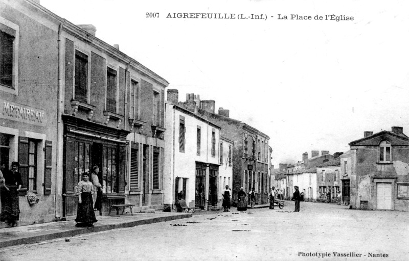 Ville d'Aigrefeuille-sur-Maine (Bretagne).