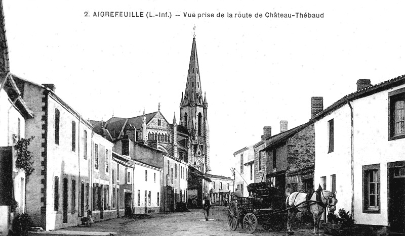 Ville d'Aigrefeuille-sur-Maine (Bretagne).