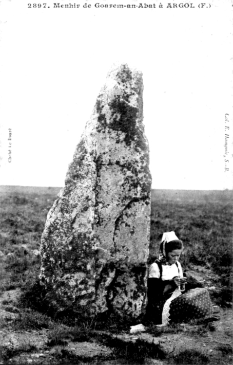 Menhir d'Argol (Bretagne).