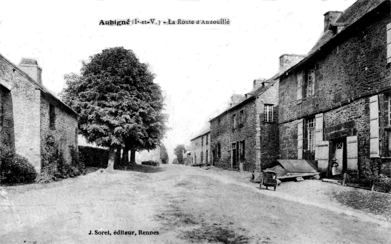 Ville d'Aubign (Bretagne).