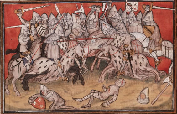 Bataille d'Auray (1364) de Cuvelier.