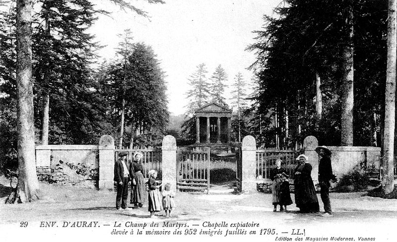 Ville d'Auray (Bretagne) : champ des martyrs.