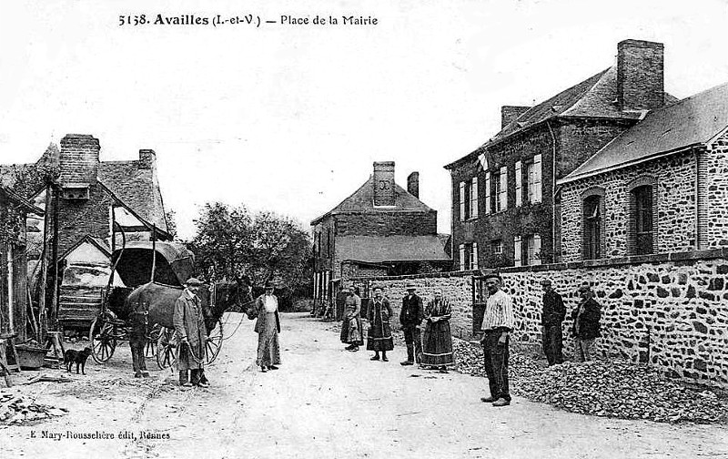 Ville d'Availles-sur-Seiche (Bretagne).