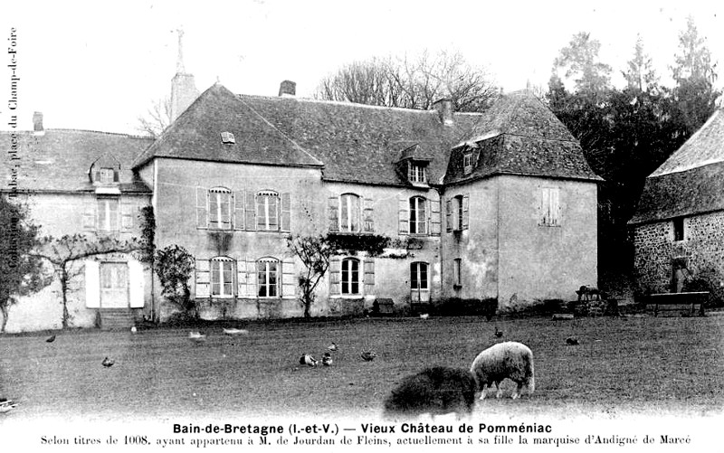 Château de Pomméniac à Bain-de-Bretagne (Bretagne).