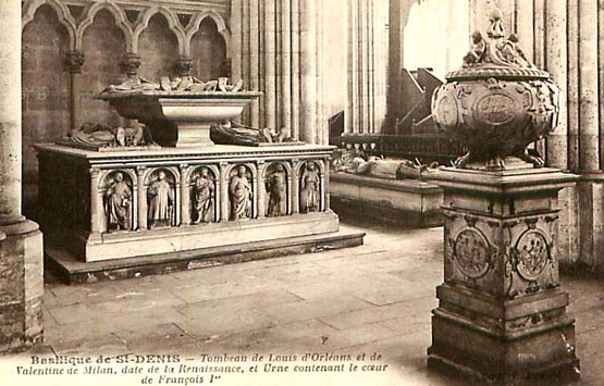 Basilique de Saint-Denis : tombeau de Louis d'Orléans et de Valentine de Milan