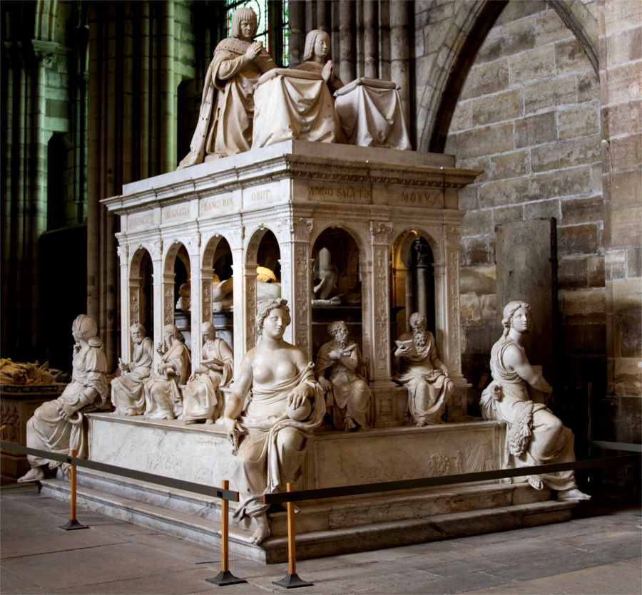 Tombeau d'Anne de Bretagne et de Louis XII dans la basilique de Saint-Denis (Paris).