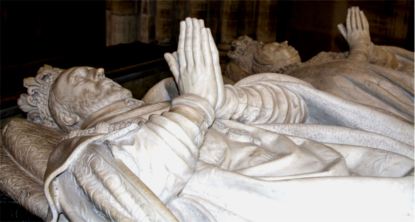 Basilique de Saint-Denis : gisants de Henri II et Catherine de Mdicis.