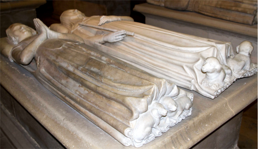 Basilique de Saint-Denis : gisants de Charles comte de Valois et Blanche de Navarre.