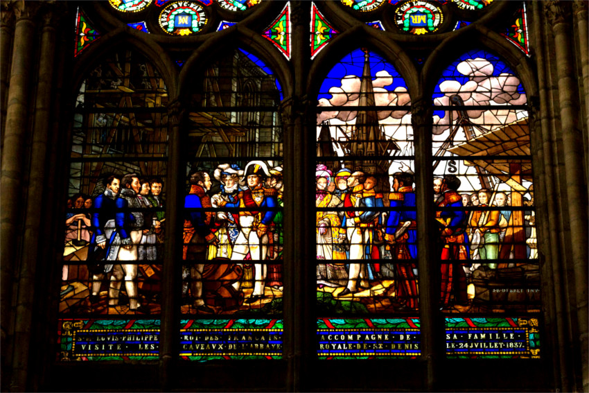 Vitrail de la basilique de Saint-Denis (prs de Paris).