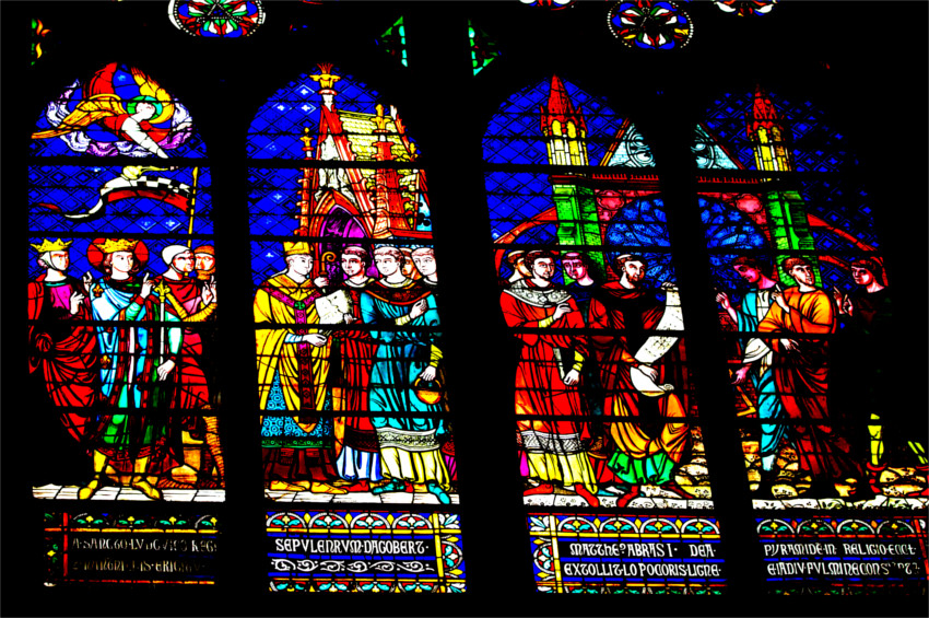 Vitrail de la basilique de Saint-Denis (prs de Paris).