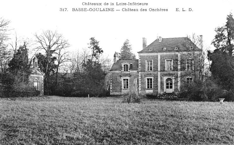 Chteau des Onchres  Basse-Goulaine (anciennement en Bretagne).