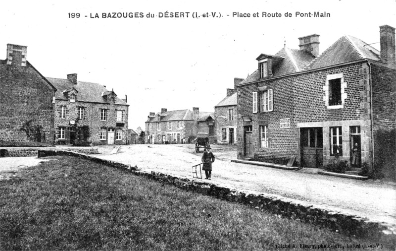 Ville de la Bazouge-du-Désert (Bretagne).
