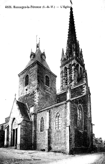 Eglise de Bazouges-la-Pérouse (Bretagne).