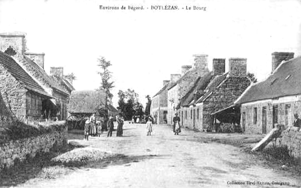 Ville de Bégard (Bretagne) : bourg de Botlézan.