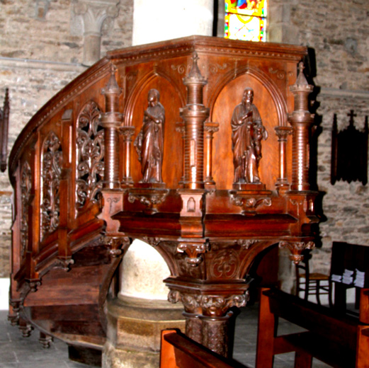 Belle-Isle-en-Terre (Bretagne) : glise Saint-Jacques-le-Majeur (chaire)