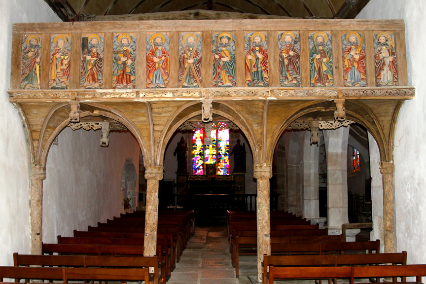 Belle-Isle-en-Terre (Bretagne) : chapelle de Locmaria (jubé)