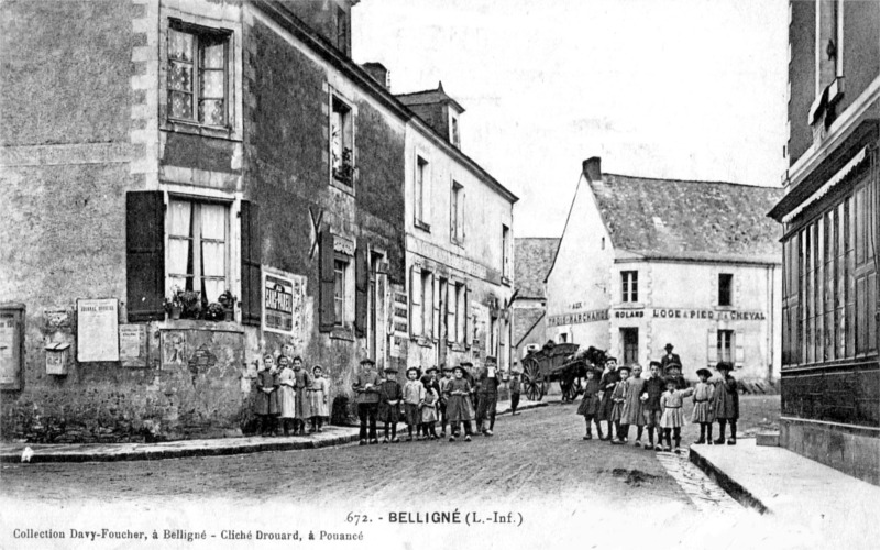 Ville de Belligné (anciennement en Bretagne).