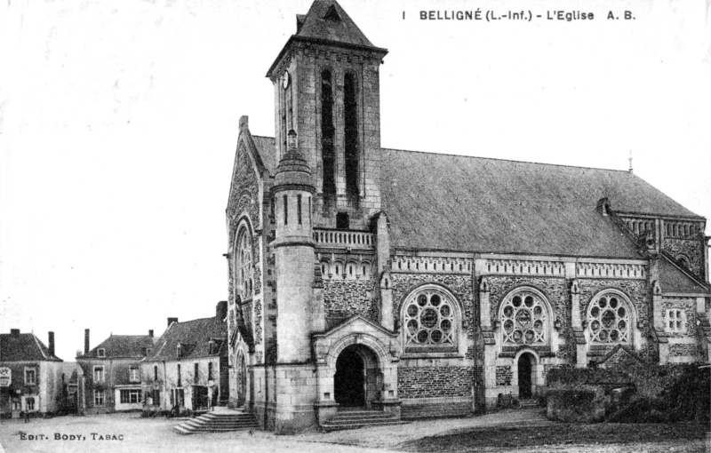 Eglise de Belligné (anciennement en Bretagne).
