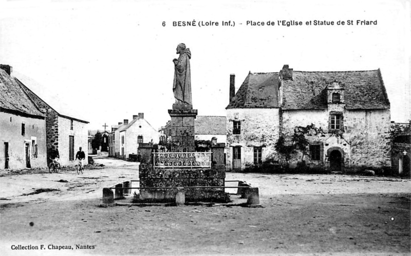 Statue de Saint-Friard  Besn (anciennement en Bretagne).