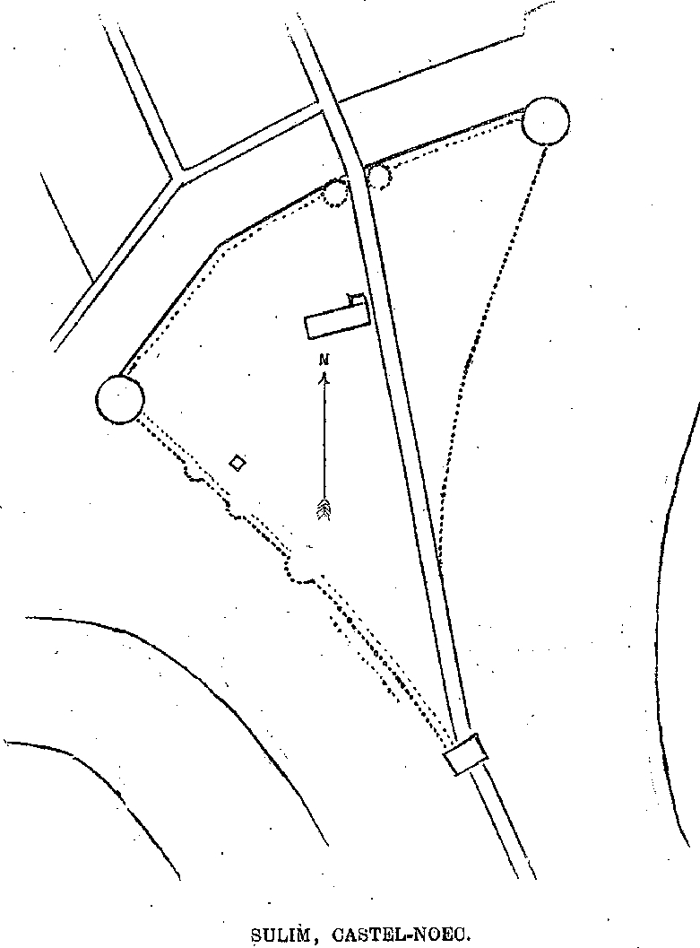 Plan du chteau de Castennec en Bieuzy-les-Eaux (Bretagne).