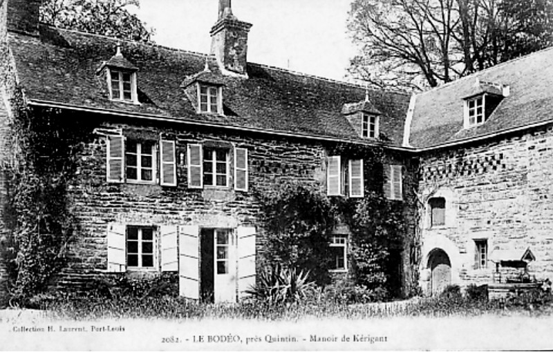 Ville de Bodeo (Bretagne) : manoir de Krigant.