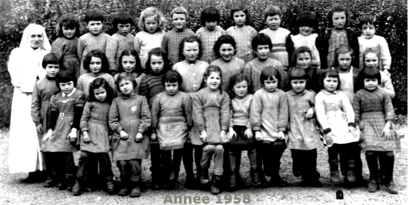 Ecole de Brandrion (Bretagne) : Anne 1958.