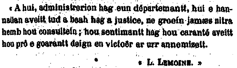 Brandivy : Proclamation (en breton) du gnral Lemoine (partie 3 et fin).