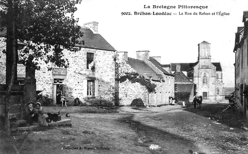 Ville de Brhan ou Brhan-Loudac (Bretagne).