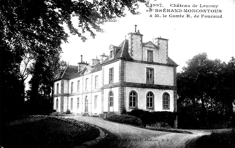 Ville de Brhand (Bretagne) : chteau de Launay.