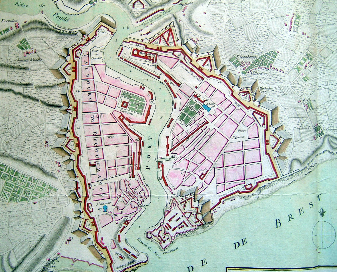 Plan de la ville de Brest en 1779