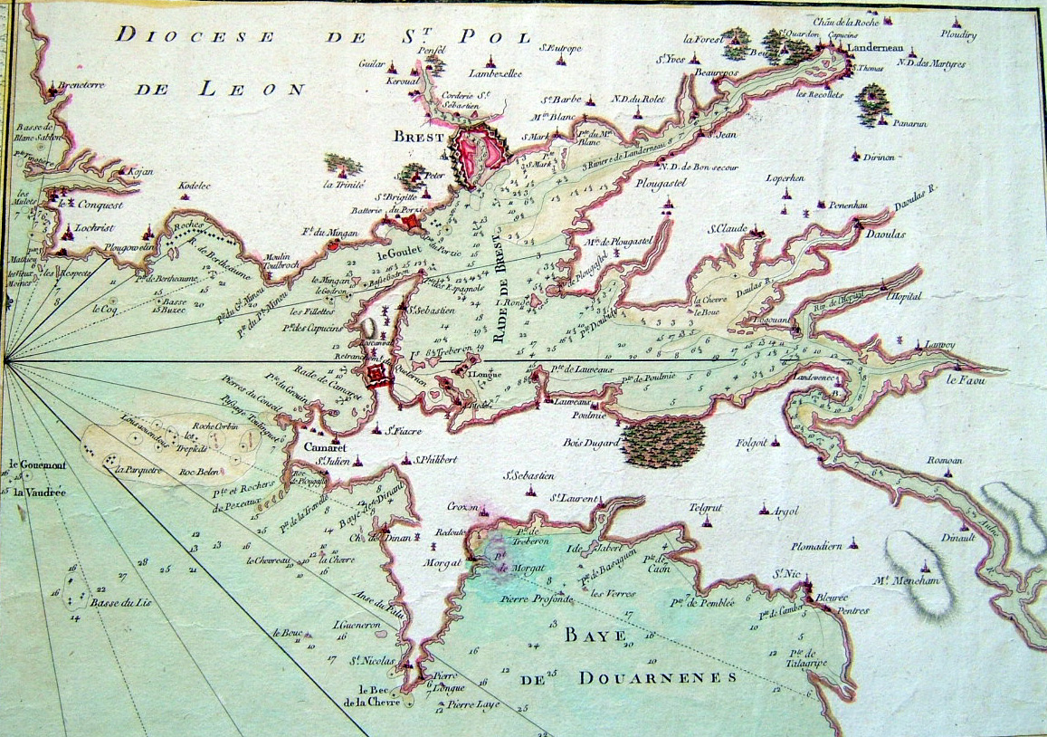 Plan de la rade de Brest en 1779