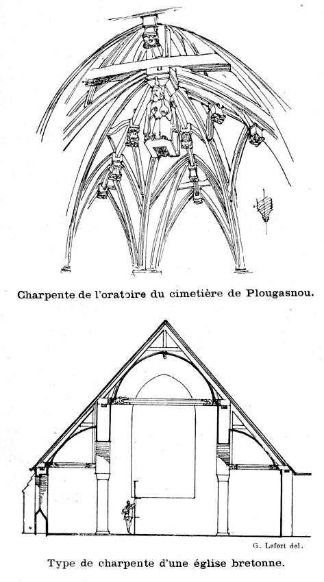 Les charpentes des églises bretonnes (Bretagne).