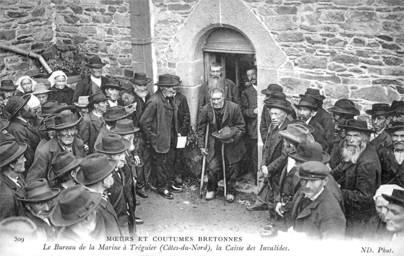 La mendicit� : un mendiant en Bretagne.