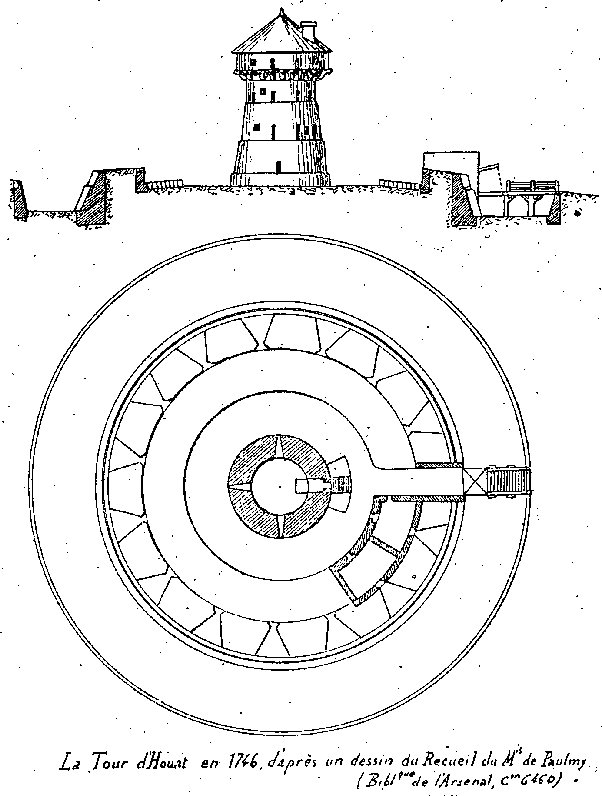 La tour d'Houat en 1746 (Bretagne).