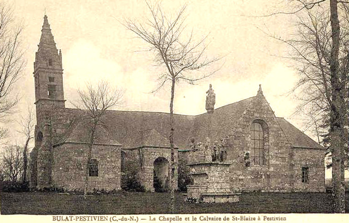 Bulat-Pestivien (Bretagne) : chapelle Saint Blaise