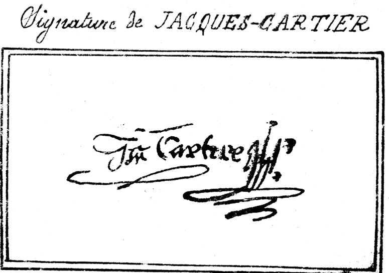 Signature de Jacques Cartier