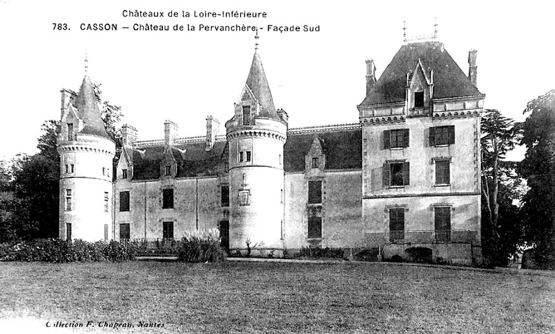 Château de la Pervanchère à Casson (anciennement en Bretagne).