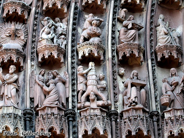 Cathdrale de Strasbourg : porte occidental central