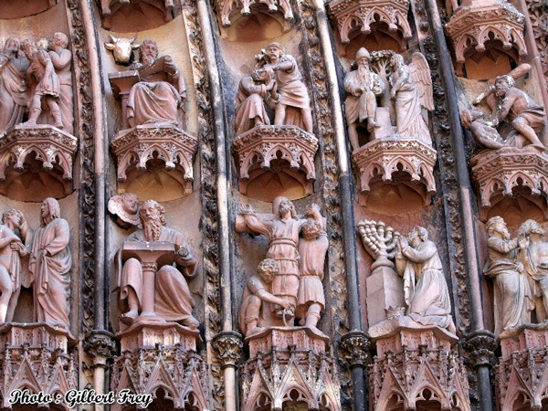 Cathdrale de Strasbourg : porte occidental central