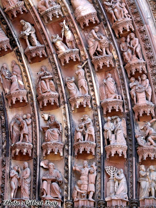 Cathdrale de Strasbourg : porte occidental central